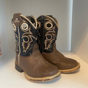 Twister Youth Western Boots in Brown and Black